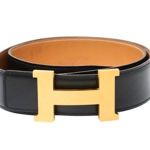 Hermès Black Box Constance Large Buckle Belt - Size 37 Inches